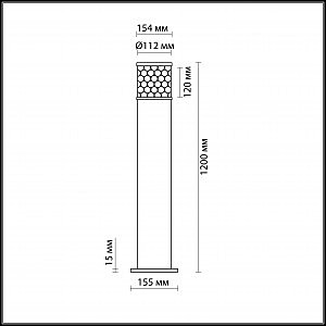 Уличный наземный светильник Odeon Light PILAR 2689/1A