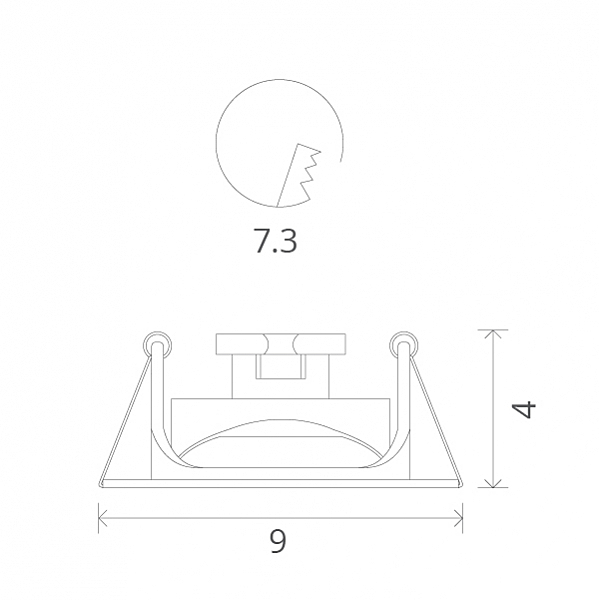 Встраиваемый светильник Arte Lamp A3219PL-1BK