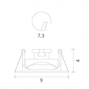 Встраиваемый светильник Arte Lamp A3219PL-1BK