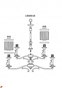 Люстра многоярусная York L50009.05 L'Arte Luce