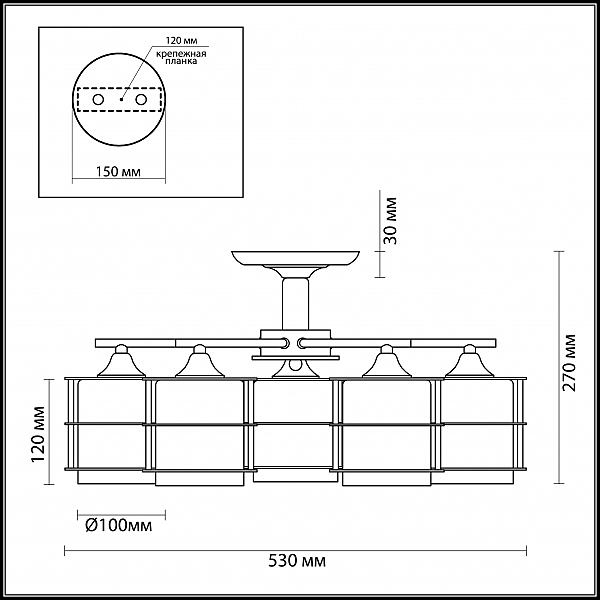 Потолочная люстра Lumion Rotondum 3504/5C