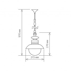 Уличный подвесной светильник Elektrostandard Talli Talli H черный (GL 3002H)