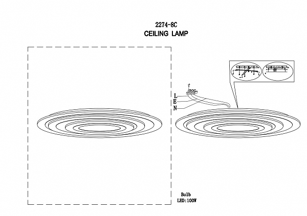 Потолочный светодиодный светильник F-Promo Ledolution 2274-8C