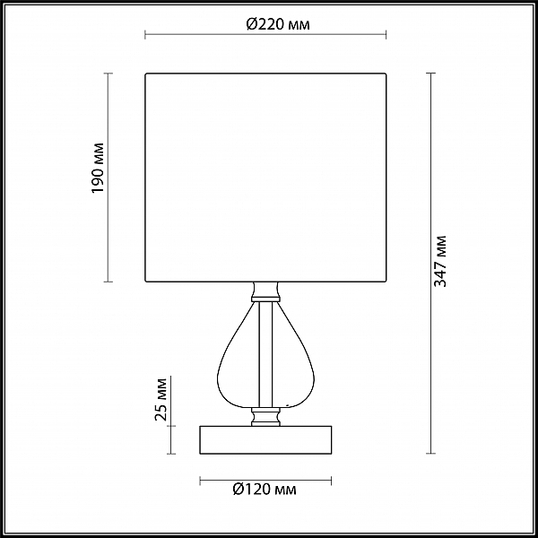 Настольная лампа Odeon Light Giada 3802/1T