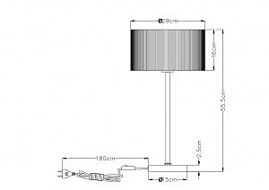 Настольная лампа Arte Lamp Mallorca A1021LT-1SS