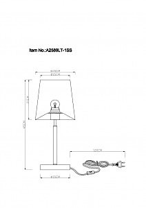 Настольная лампа Arte Lamp Rodos A2589LT-1SS