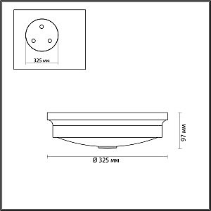 Настенно потолочный светильник Odeon Light Marsei 4825/3C