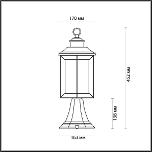 Уличный наземный светильник Odeon Light Mavret 4961/1A