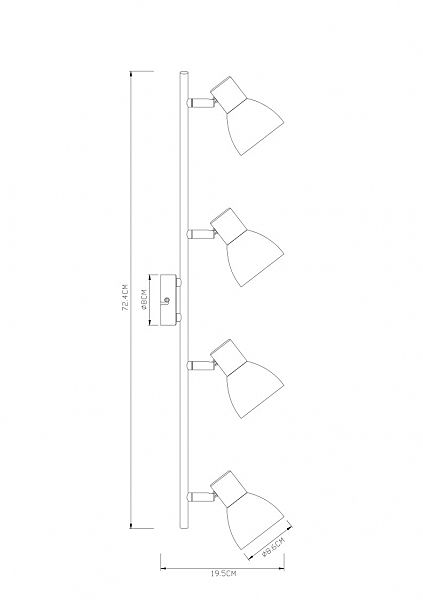 Светильник спот Arte Lamp Falena A3117PL-4BK