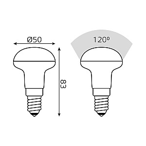 Светодиодная лампа Gauss Elementary R39/R50/R63 63126