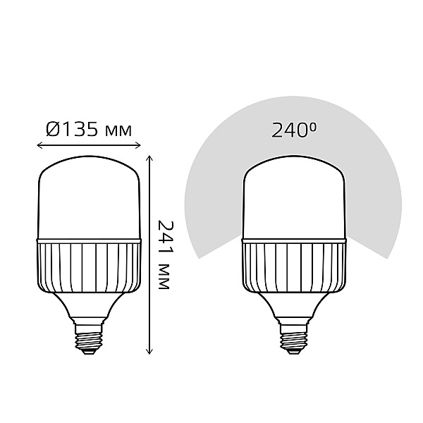 Светодиодная лампа Gauss Elementary Т100-160 63438