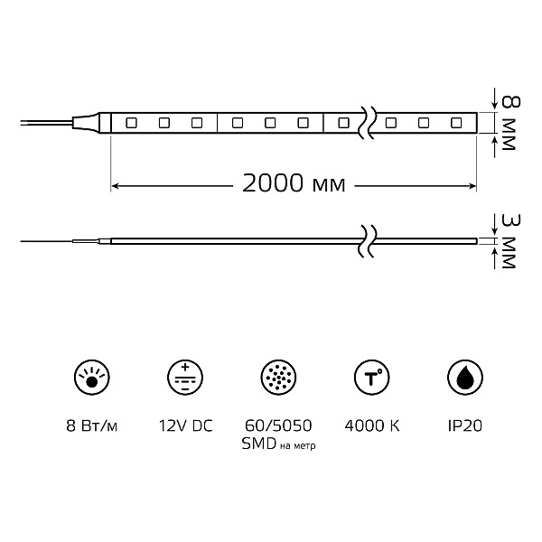 LED лента Gauss Basic BT021