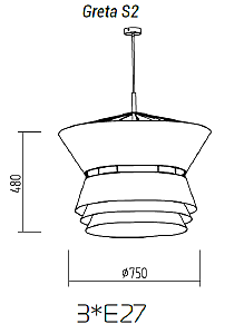 Подвесная люстра TopDecor Greta Greta S2 12 03g