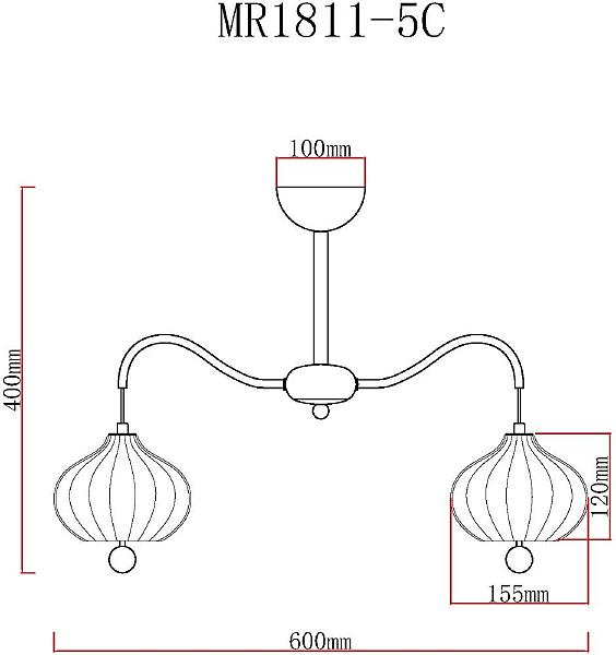 Потолочная люстра MyFar Katrin MR1811-5C