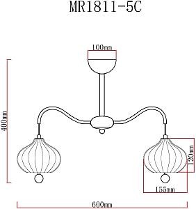 Потолочная люстра MyFar Katrin MR1811-5C