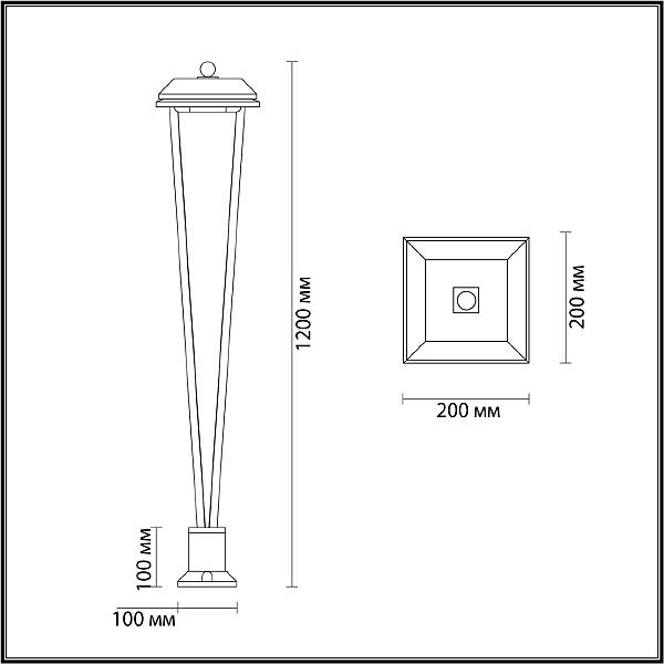 Уличный наземный светильник Odeon Light Bearitz 6655/12GA