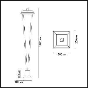 Уличный наземный светильник Odeon Light Bearitz 6655/12GA