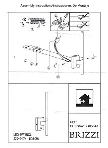 Настенный светильник Brizzi Daroca BR06842