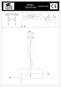 Светильник подвесной Arte Lamp ISTANBUL A3020SP-1BK