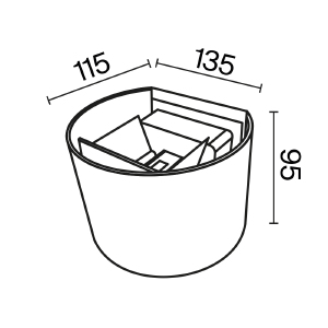 Уличный LED настенный светильник Maytoni Fulton O573WL-L6B