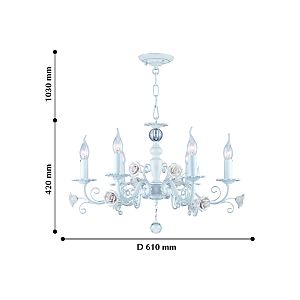 Люстра подвесная с цветочками Rosetta 2134-8P F-Promo