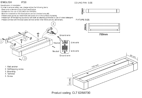 Настенное бра Crystal Lux Clt 028 CLT 028W700 WH