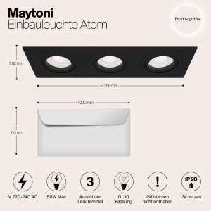 Встраиваемый светильник Maytoni Atom DL024-2-03B