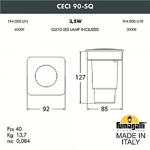 Уличный встраиваемый Fumagalli Ceci 1F4.000.000.LXU1L