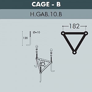 Столб фонарный уличный Fumagalli Rut E26.156.S10.BXF1R