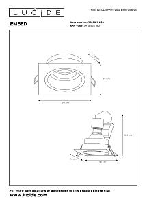 Встраиваемый светильник Lucide Embed 22959/01/30