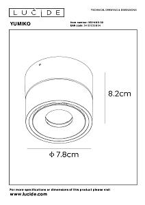 Накладной светильник Lucide Yumiko 35911/08/30