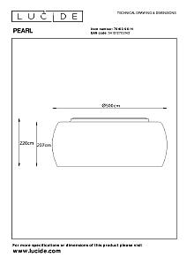 Потолочная люстра Lucide Pearl 70163/06/11