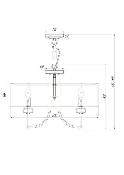 Подвесная люстра Maytoni Roma ARM006PL-06G