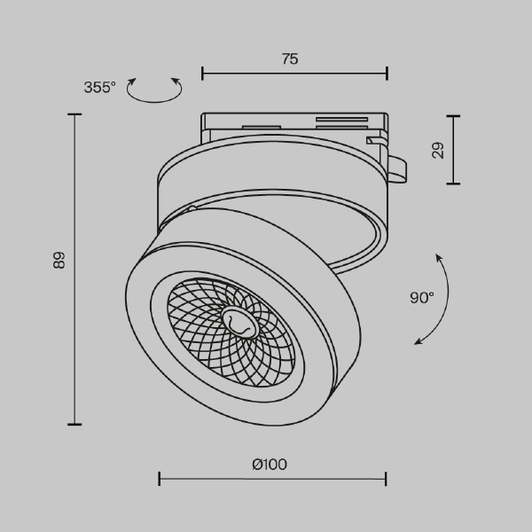 Трековый светильник Maytoni Magic Unity TR006-1-12W3K-B