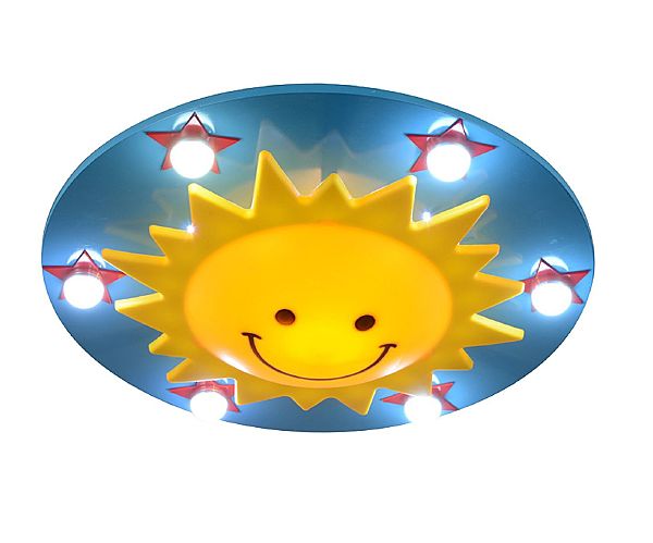 Разноцветный настенный светильник Солнце 07459 KINK Light