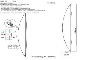 Настенный светодиодный светильник Crystal Lux Clt 029 CLT 029W400 WH