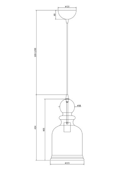 Светильник подвесной Maytoni Tone P035PL-01CH