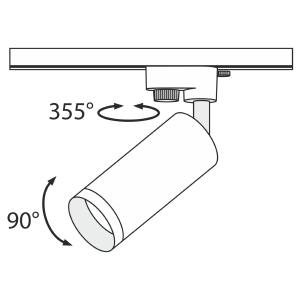 Трековый светильник Maytoni Single phase track system TR004-1-GU10-CH