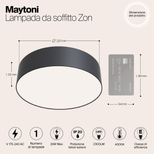 Потолочный светодиодный светильник Maytoni Zon C032CL-L32B4K