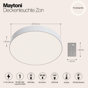 Потолочный светодиодный светильник Maytoni Zon C032CL-L48W4K