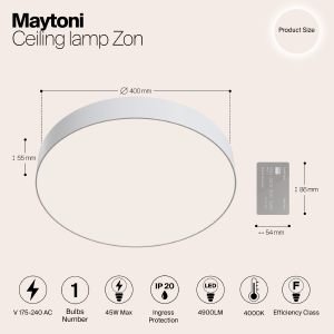 Потолочный светодиодный светильник Maytoni Zon C032CL-L48W4K