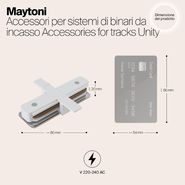 Прямой коннектор Maytoni Accessories for tracks TRA002C-11W