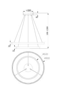 Подвесная люстра Maytoni Rim MOD058PL-L74BS4K