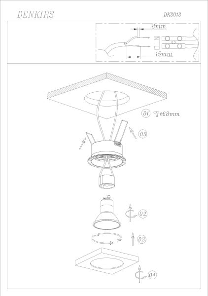 Уличный встраиваемый Denkirs Dk3013 DK3013-AL