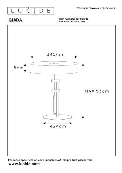 Настольная лампа Lucide Giada 30570/02/02