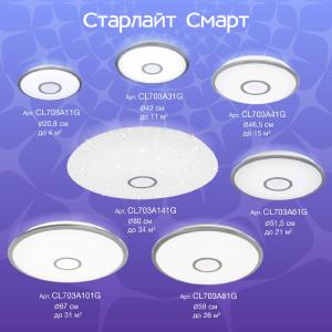 Потолочный светодиодный светильник Citilux Старлайт Смарт CL703A31G