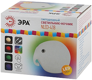 Детский ночник ЭРА NLED-418-2W-W