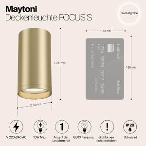 Накладной светильник Maytoni Focus S C052CL-01MG