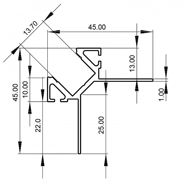 Профиль Deko-Light EV-02-12 975381