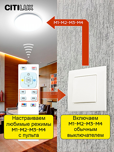 Светильник потолочный Citilux Симпла CL714330G